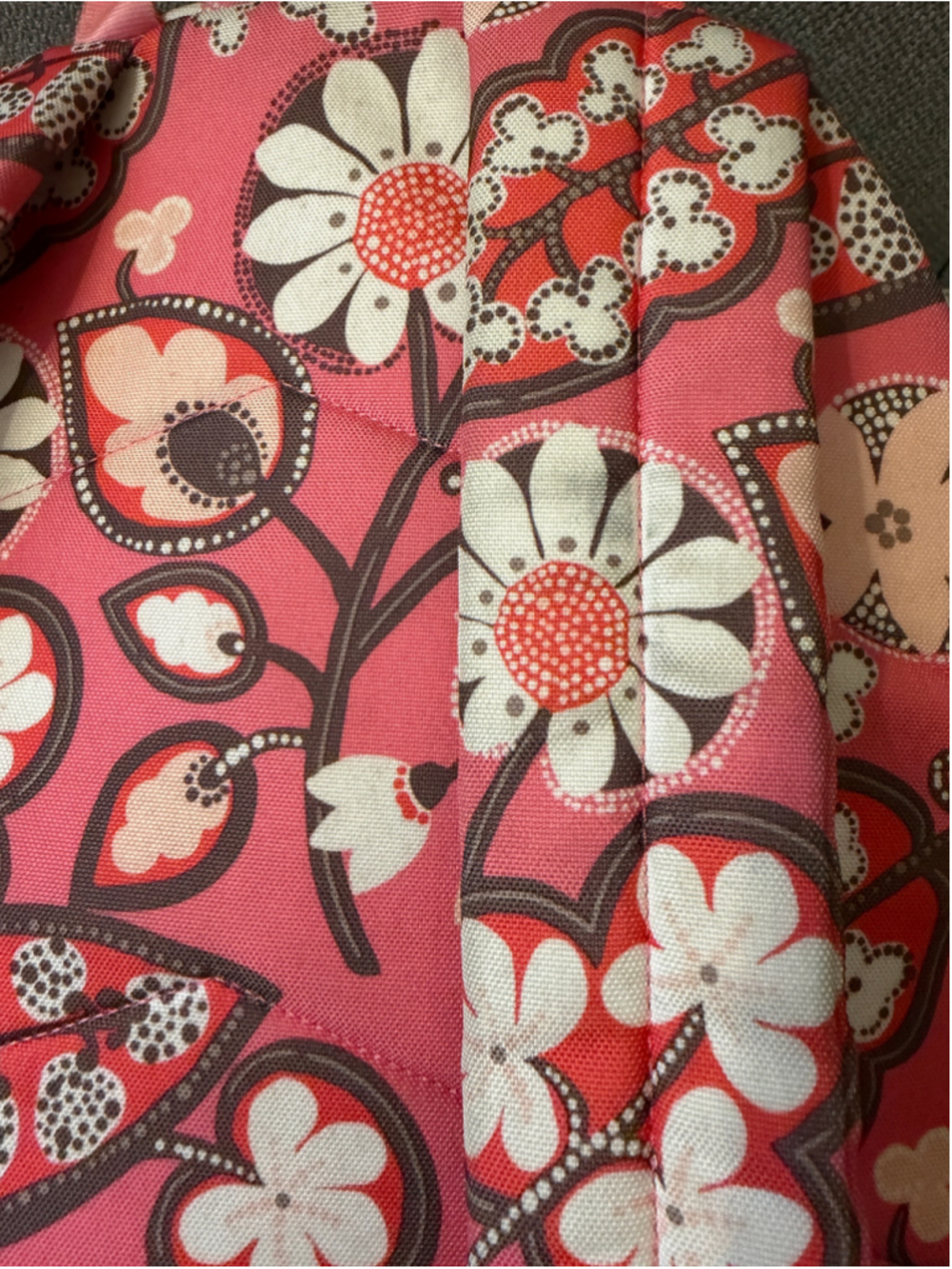 Women's Vera Bradley Backpack One Size Pink White Floral Pattern - Picture 9 of 11